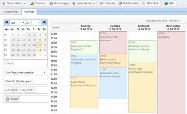 Heilpraktiker Software Terminkalender